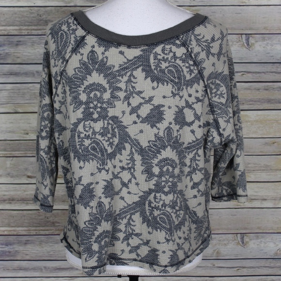 We the Free People Reverse Print Crop Top Medium - Picture 3 of 5